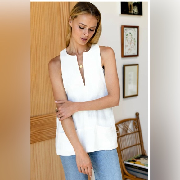 Emerson Fry Tops - Emerson Fry A Line Mod Top - Salt Linen